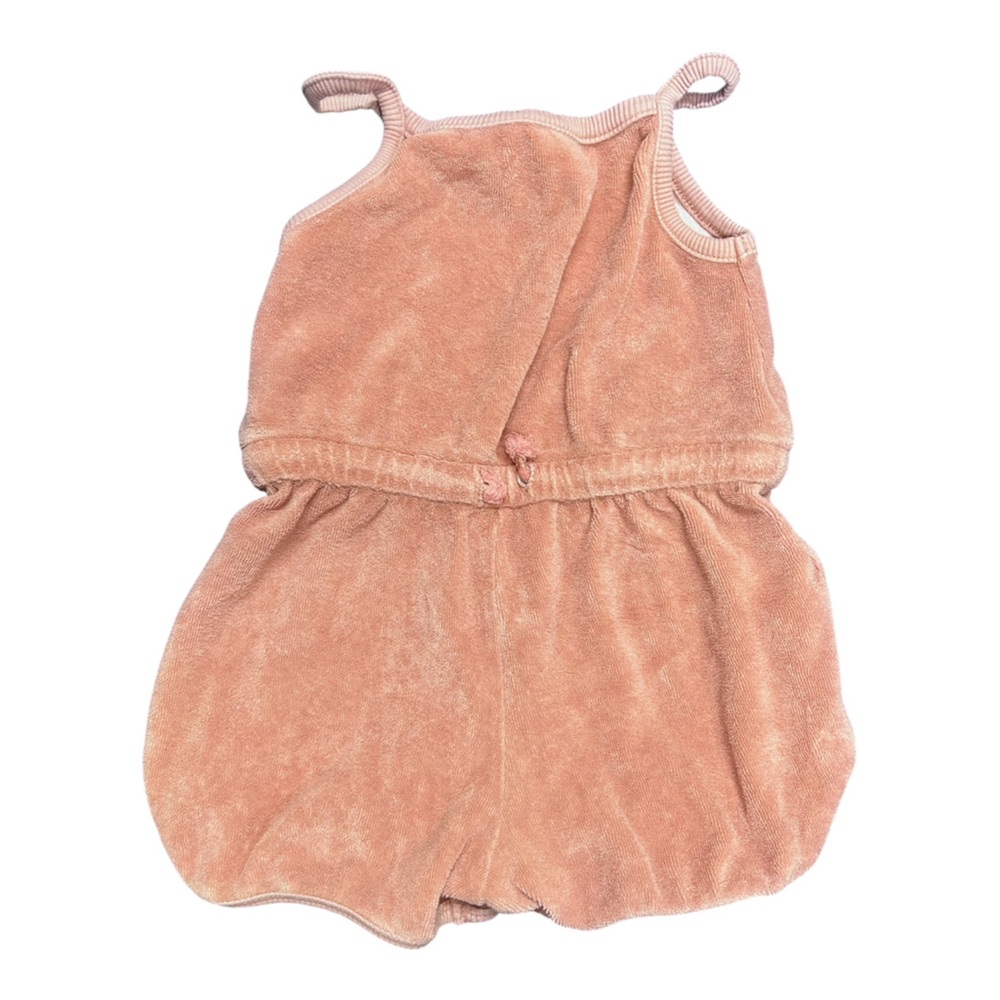 Zara Toddler Girls Retro Track Pink‎ Terry Cloth Romper Jumpsuit 18-24 months